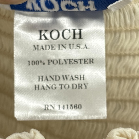 Koch Shorts Womens XS White Smocked High Waist Flowy Pleated Made In USA - Picture 10 of 11